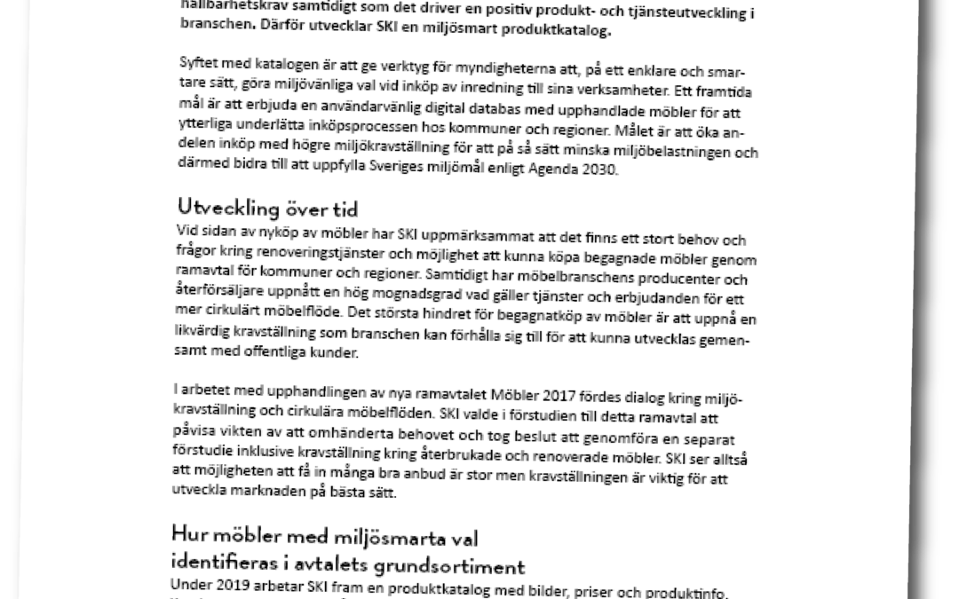 Ny Snabbfakta om SKI:s miljösmarta produktkatalog