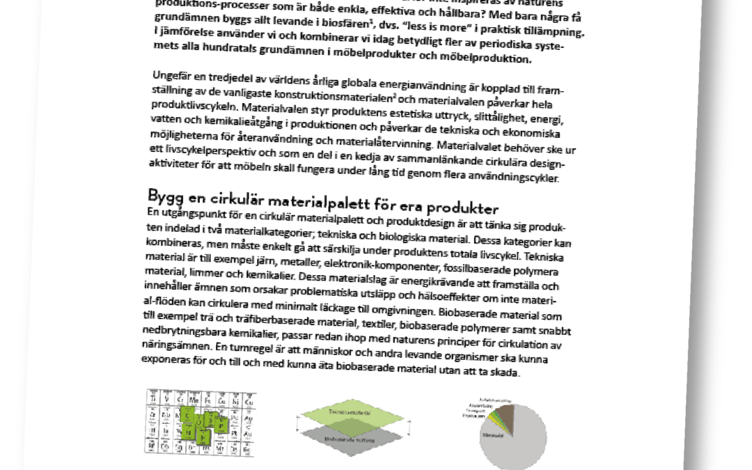 Materialval för cirkulära möbelflöden